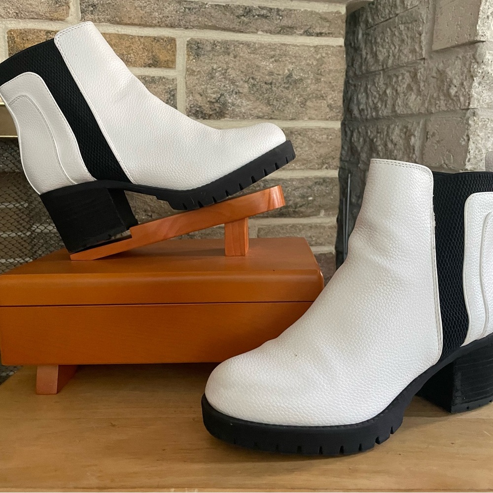 MIA white chunky boots
